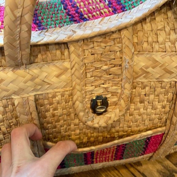 Natural straw weekender bag - Picture 7 of 13